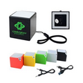 Mini Cube Stereo Bluetooth Speaker w/Wrist Strap